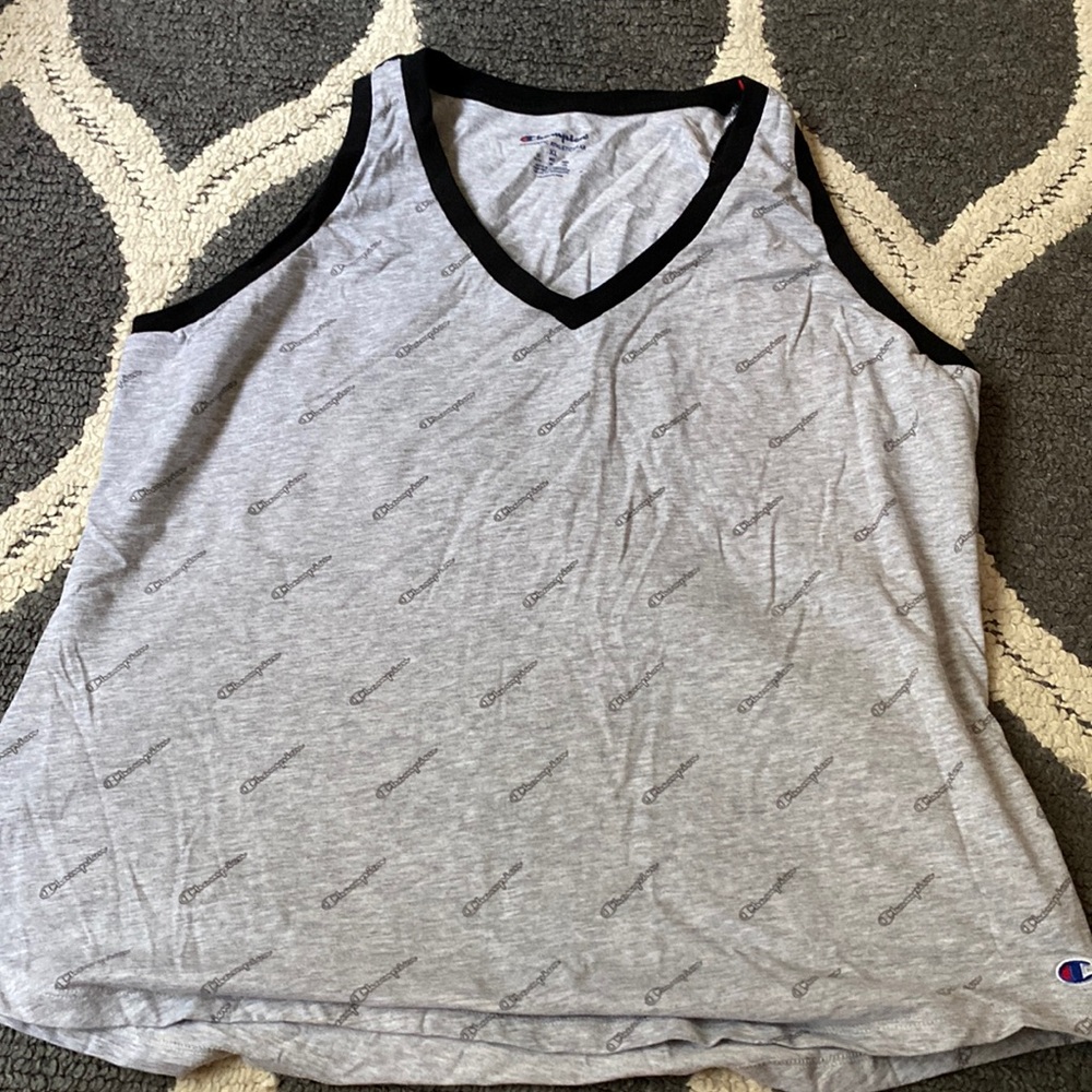 Grey champion heritage v-neck ringer